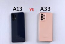 مقایسه گوشی A13 با A33 سامسونگ