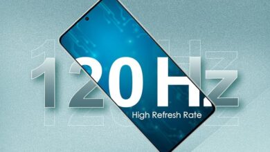 صفحه نمایش 60 و 90 و 120 هرتز گوشی