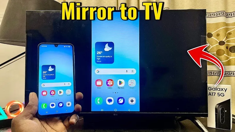 چگونه گوشی A17 سامسونگ را به تلویزیون وصل کنیم؟